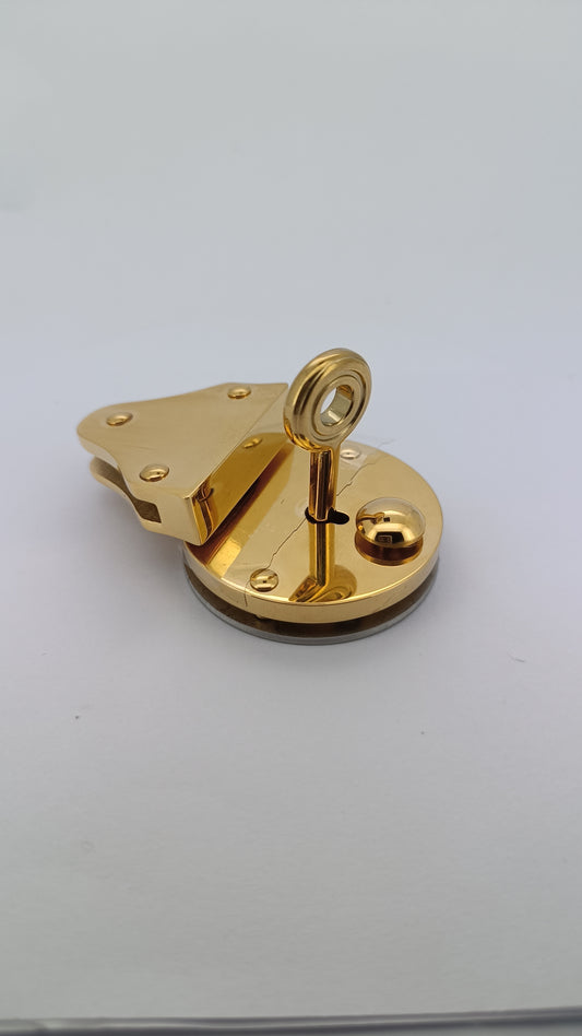 VAL23037 Button Lock Stainless Steel Polished Gold