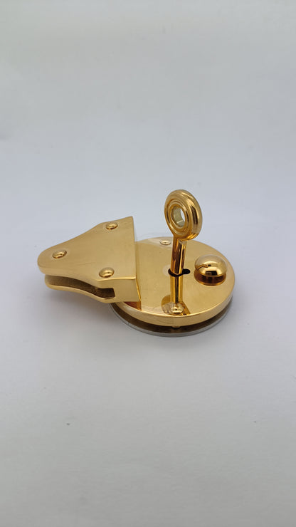 VAL23037 Button Lock Stainless Steel Polished Gold
