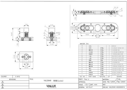 VAL23040 Twist Lock Stainless Steel Polished